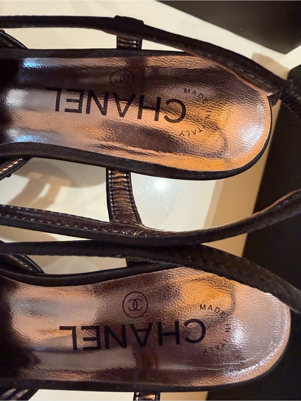 Gently Worn CHANEL Black Beaded Slingback Pointed-Toe Pumps. Vintage! - Picture 13 of 16